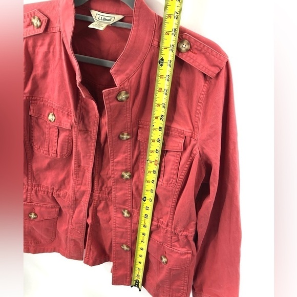 LL Bean Field Jacket Womens Medium Military Utility Cargo Chore Gorp Pockets - Picture 6 of 6